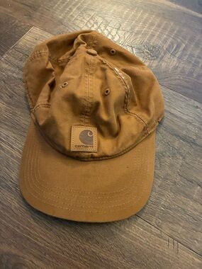 Carhartt Tan Brown Canvas Logo Cap